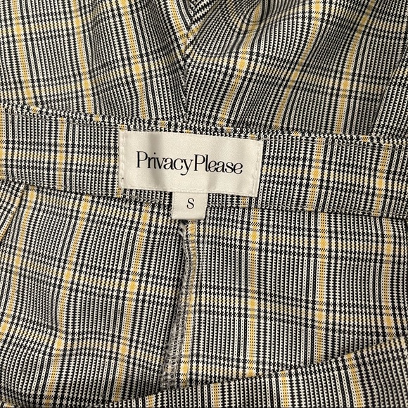 BLACK & YELLOW PLAID PANT • PRIVACY PLEASE - Picture 4 of 4